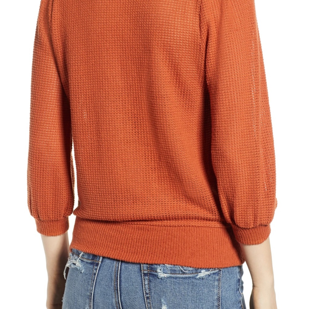 NWOT Women's Socialite V-Neck Waffle Sweater - Picture 5 of 7